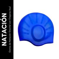 Gorro De Natacion Silico Con Orejera Gravital Azul
