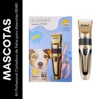 Kit Profesional Cortadora de Pelos para Mascotas KEMEI