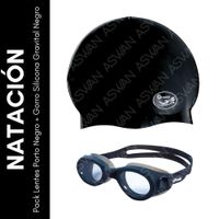 Pack Lentes Porto Celeste + Gorro Silicona Gravital Negro