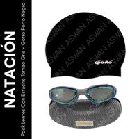 Pack Lentes Con Estuche Torneo Gris + Gorro Porto Negro