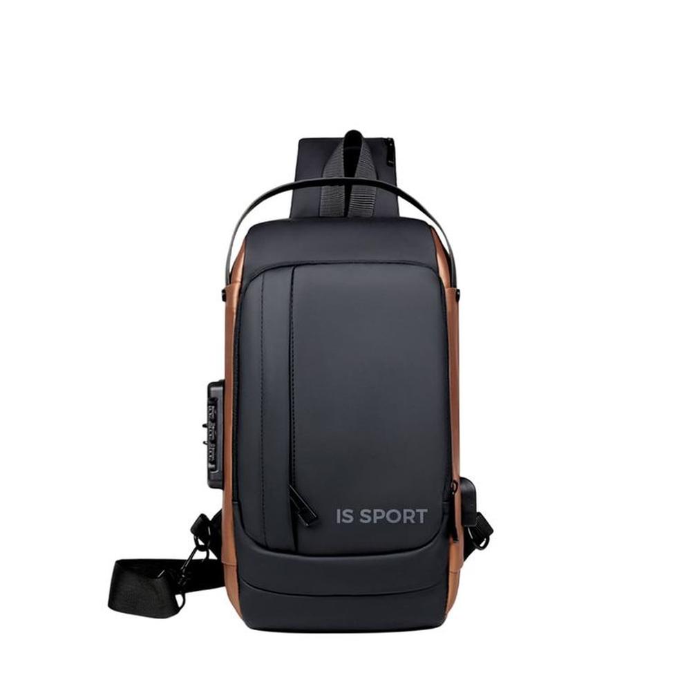 Morral Elegante Antirrobo Negro-Marrón