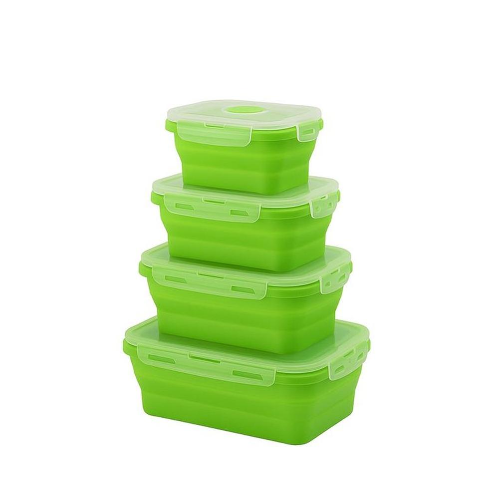 Set de 4 Tapers Plegables de Silicona Verde
