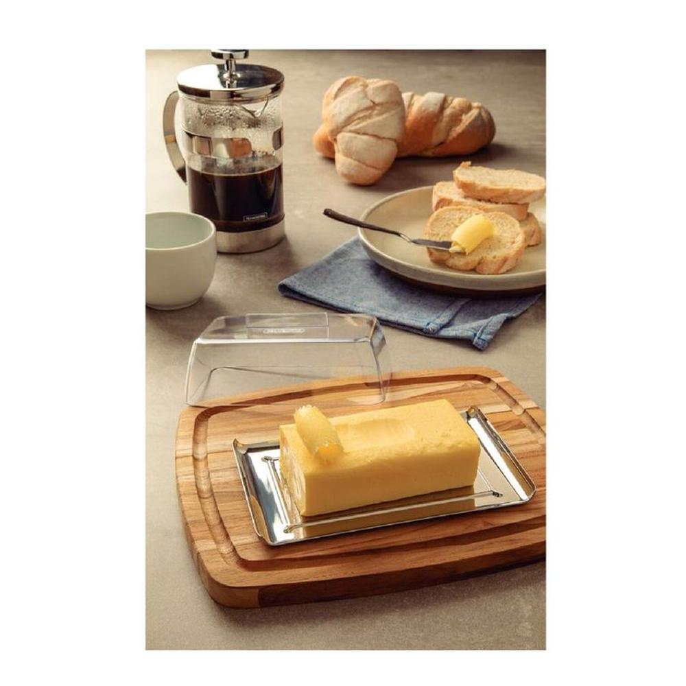 Mantequillera TRAMONTINA ace Inoxtapa transparente