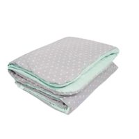 Edredón para cuna estándar diseño estrellitas y verde