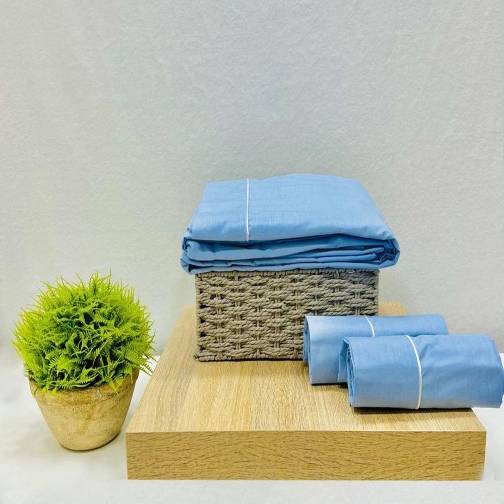 Sabanas Hoteleras Talla 1.5 PLAZAS - Algodón 200 hilos celeste placido