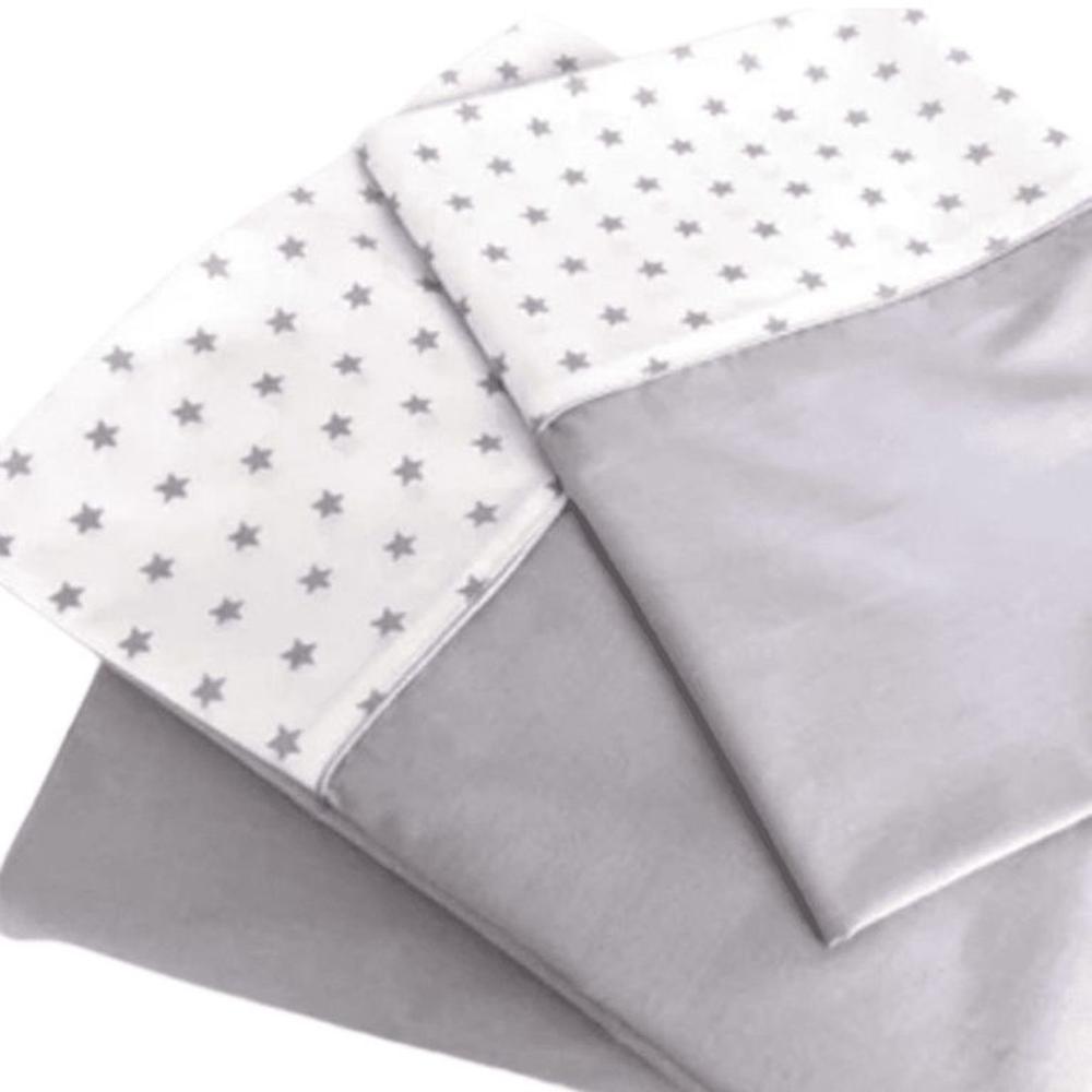 Sabanas de cuna - Juego - 3 piezas - Color plomo