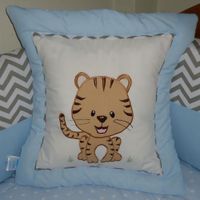 Cojin para cuna Bordado de tigre bebe