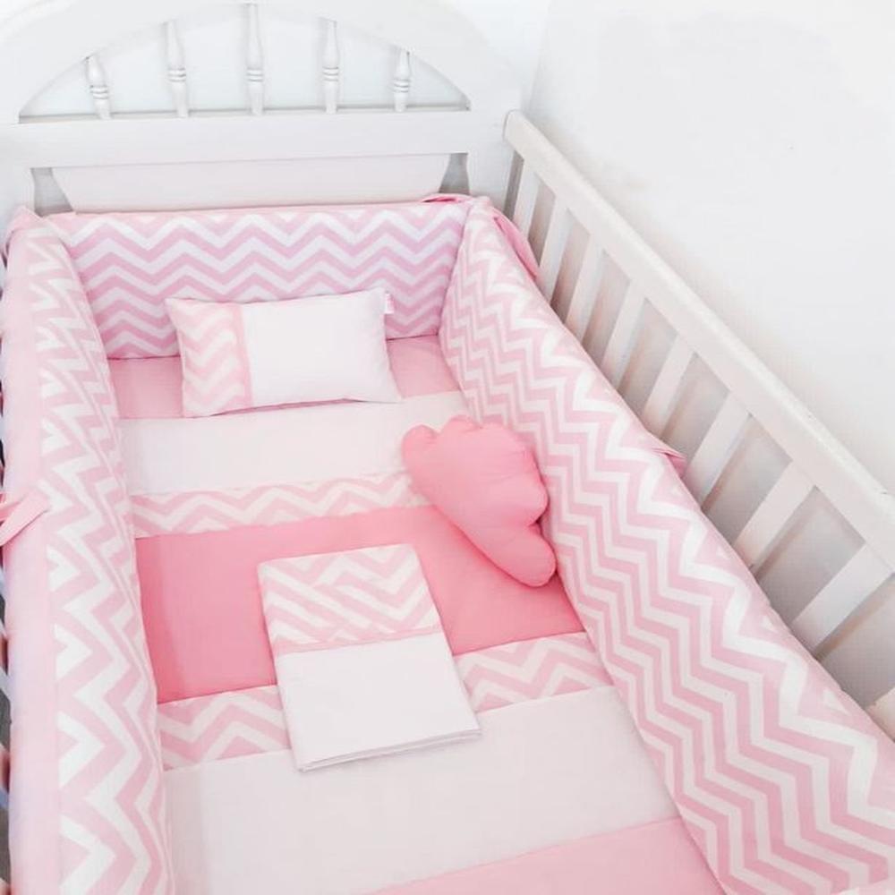 Protectores Laterales Parachoques de cuna diseño Zig Zag