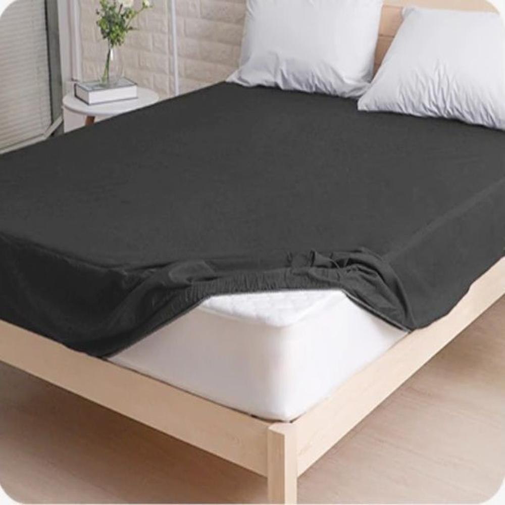 Protector de colchón Talla Queen -Funda protectora con elástico- Negro