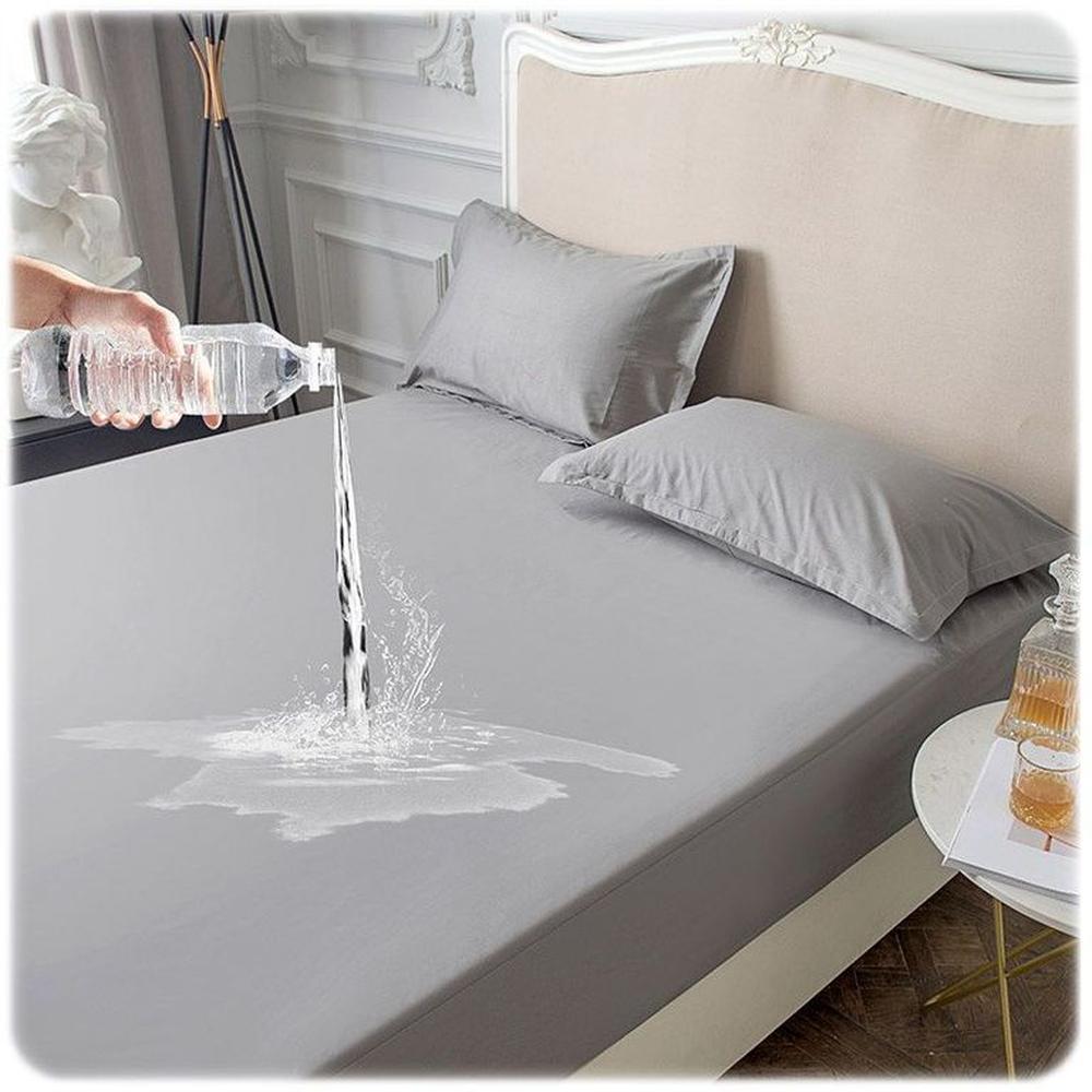 Protector de colchon 1.5 plazas Impermeable Antifluidos - Plomo