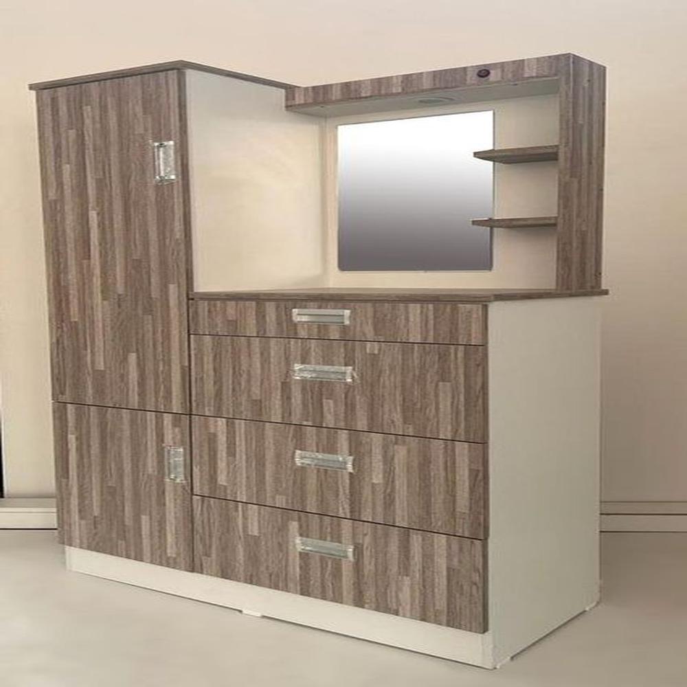 COMODA CON ESPEJO DE 90CM COLOR ENTABLADO