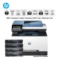 Impresora Hp Color LaserJet Pro 3303fdw Duplex Wifi Red ADF FAX