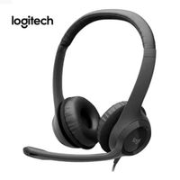 AURICULARES ESTEREO CON MICROFONO LOGITECH H390 INTERFAZ USB-A COLOR NEGRO