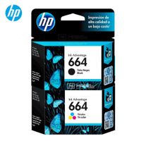 Pack Tinta HP 664 Negro Tricolor DeskJet 1115 2135 4535 4675 Original