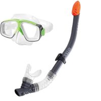 Máscara de Snorkel Intex Bueceo Set Adulto Verde