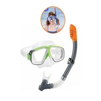 Gafas con Máscara y Snorkel para Niños Verde