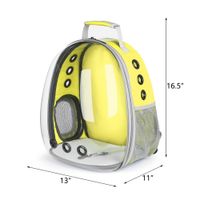 Mochilas Transportadoras de Viaje Jaula de Cápsulas Espaciales Amarilo