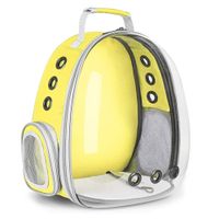 Mochila de Transporte Cápsula Transparente Burbuja Amarilo