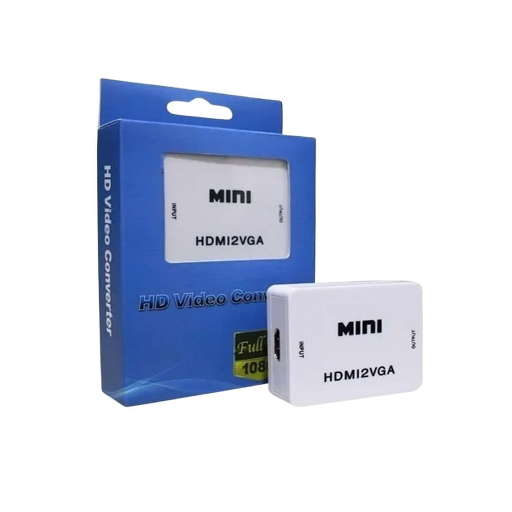 Adaptador Convertidor Hdmi A Vga C/audio Fullhd - 1080p