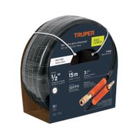 Rollo de 15 m de manguera 1/2´´ de hule para compresora, Truper 17086