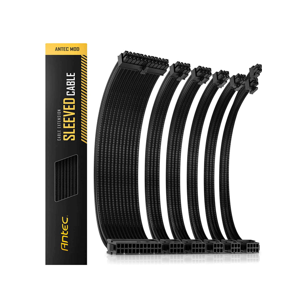 Cable de Extensión PSU Antec 6 BK - Alta Calidad, Conectividad Óptima para tu PC Gaming