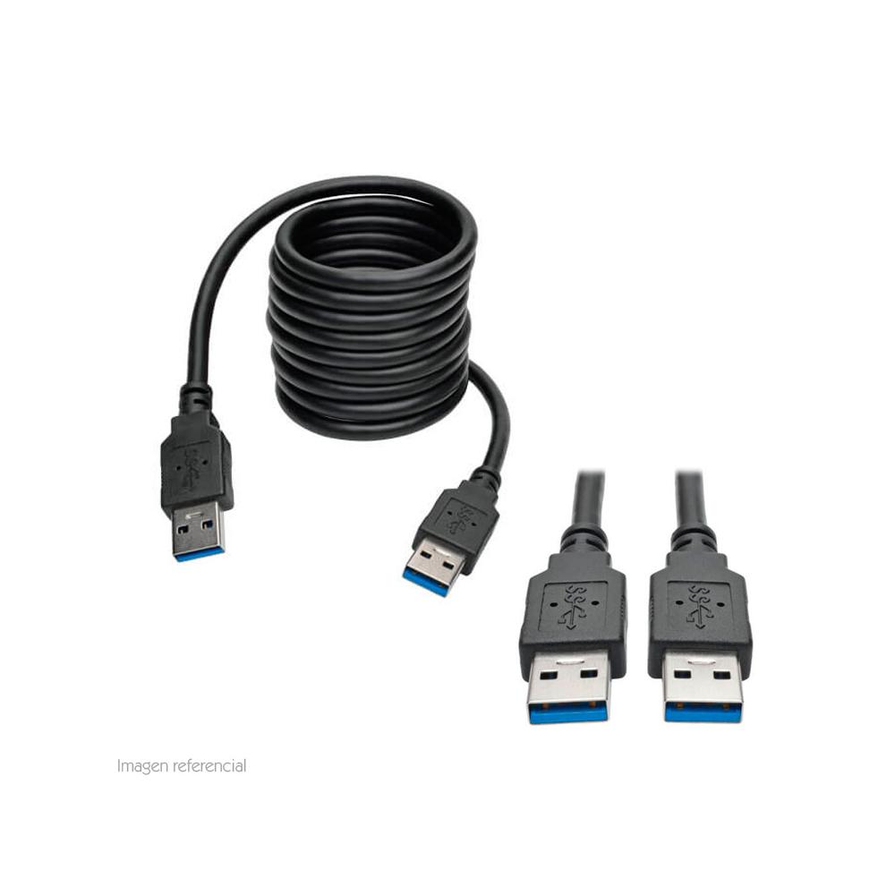Cable USB 3.0 Tripp-Lite de 1.83 m, SuperSpeed, A/A, color negro para rápida conexión.