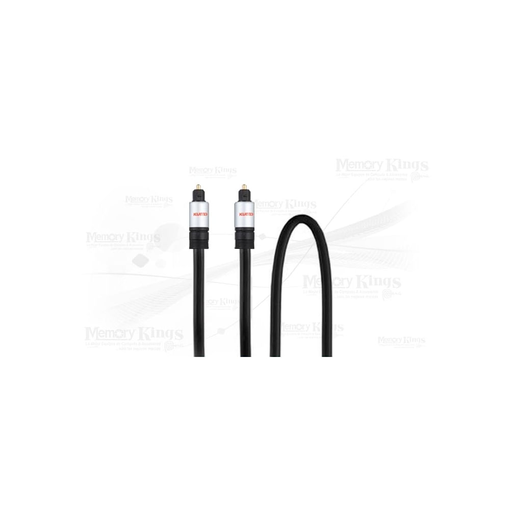 Cable óptico Kumo 1.8m de alta velocidad para conexión de audio y video - excelente calidad de seña