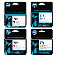 Pack Tinta HP 712 Negro Cian Magenta Amarillo DesignJet T210 T250 T650 Original