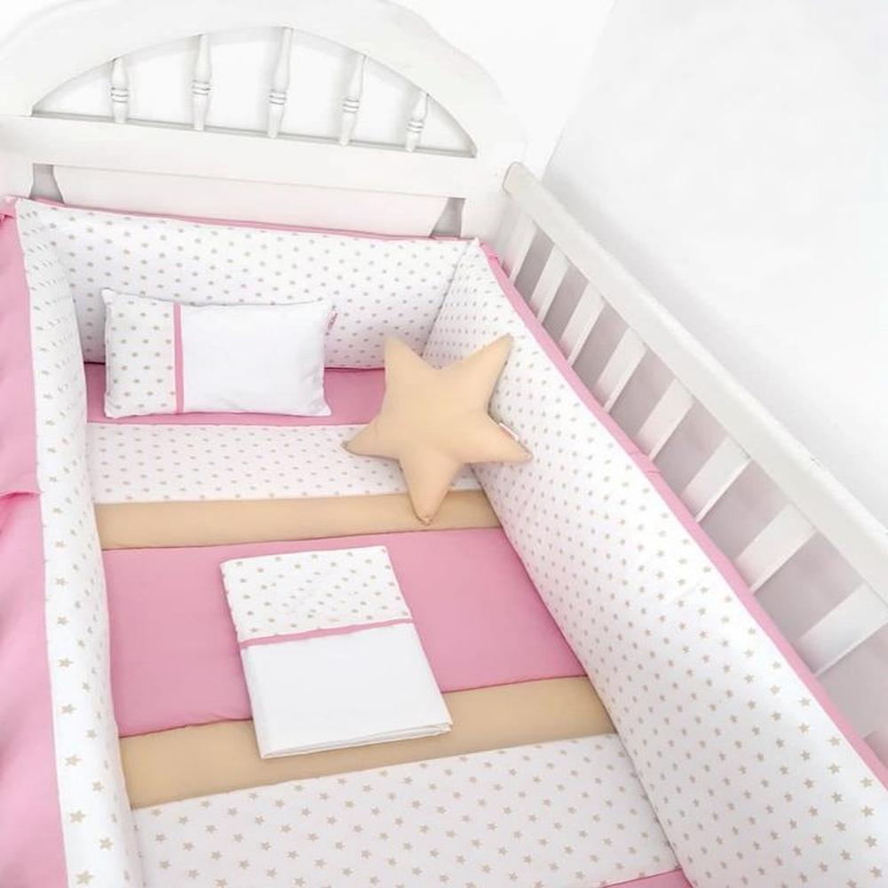 Protectores Laterales Acolchados para cuna diseño estrellitas