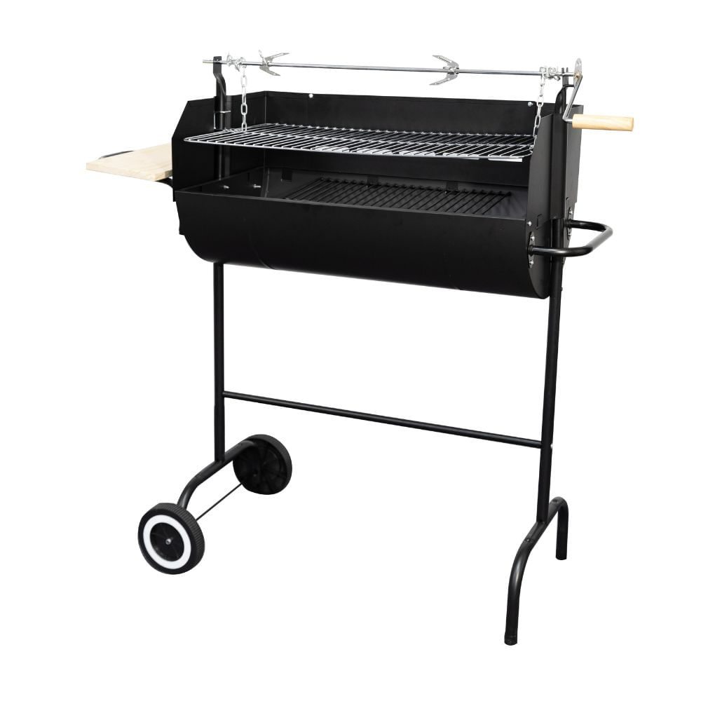 Parrilla al Carbón Orange Modelo HFYH004B Negro con Rostizador 39x104x92cm