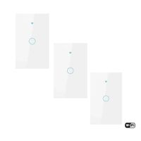 PACK X3 INTERRUPTOR SMART WIFI ALEXA GOOGLE 1 BOTÓN BLANCO