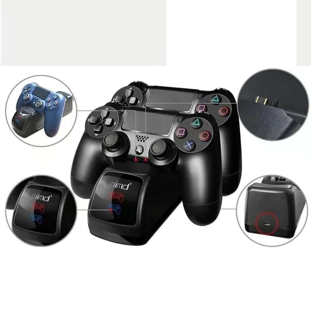Cargador Doble Para Controles Gamepads PS4 Joystick Slim Pro