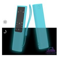 Funda Protector Para Control Samsung Qled Planito  -Turquesa Fluor