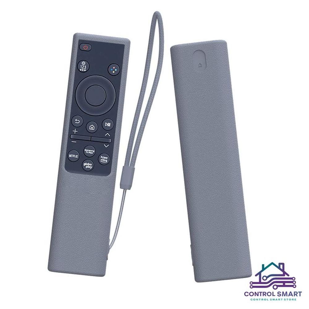 Funda Protector Para Control Samsung Qled Planito Plomo
