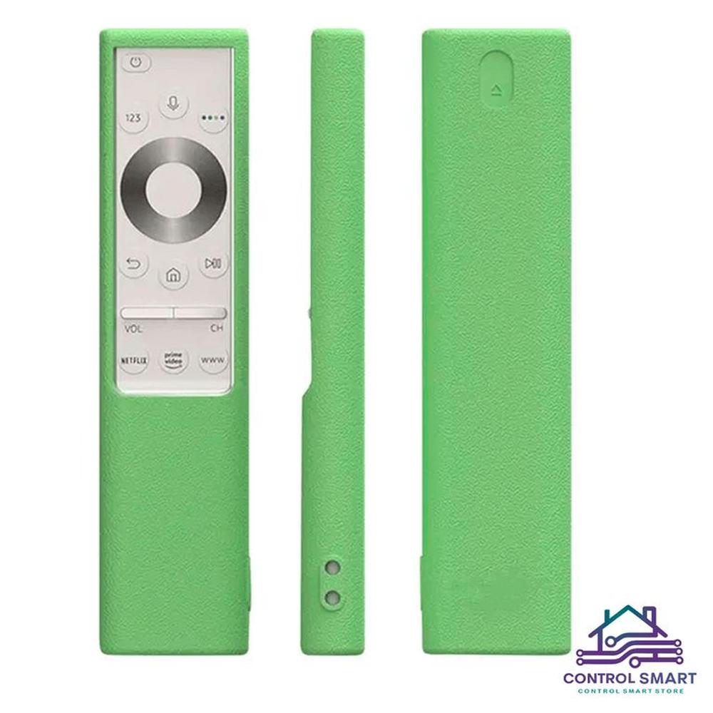 Funda Protector Para Control Samsung Qled Planito Verde Fluor