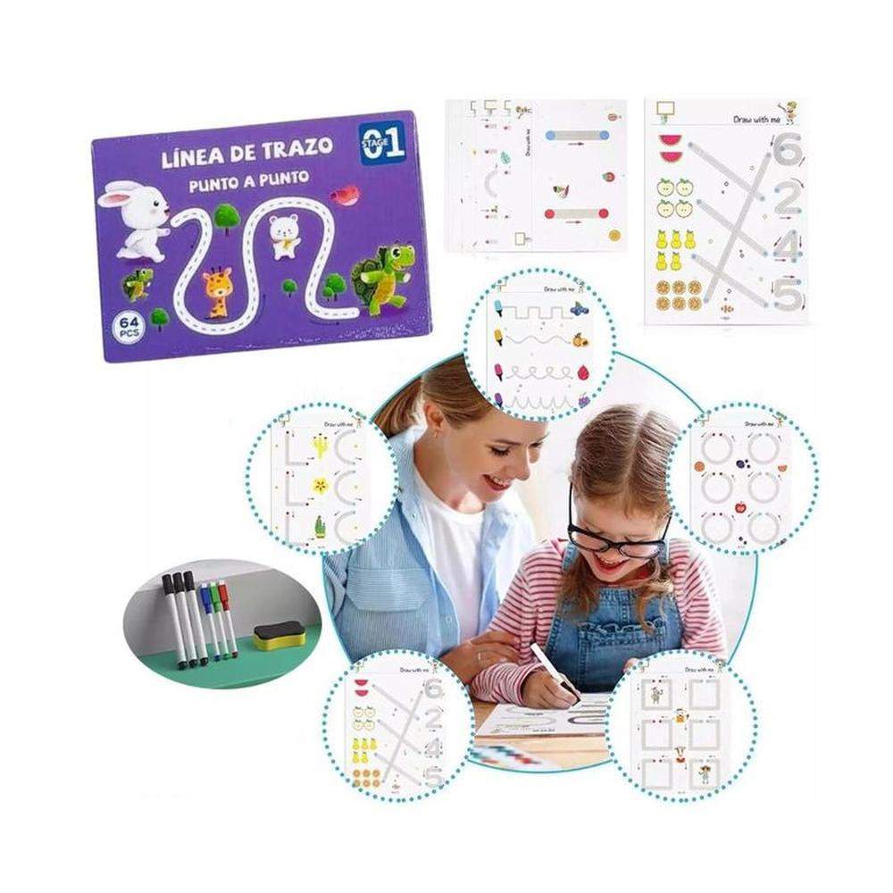 Libro de Aprendizaje Trazos Mágicos para Niños