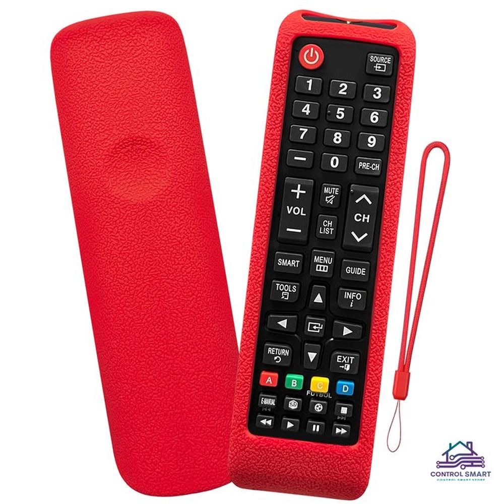 Funda de Silicona Protectora para Control Remoto Samsung Smart Rojo