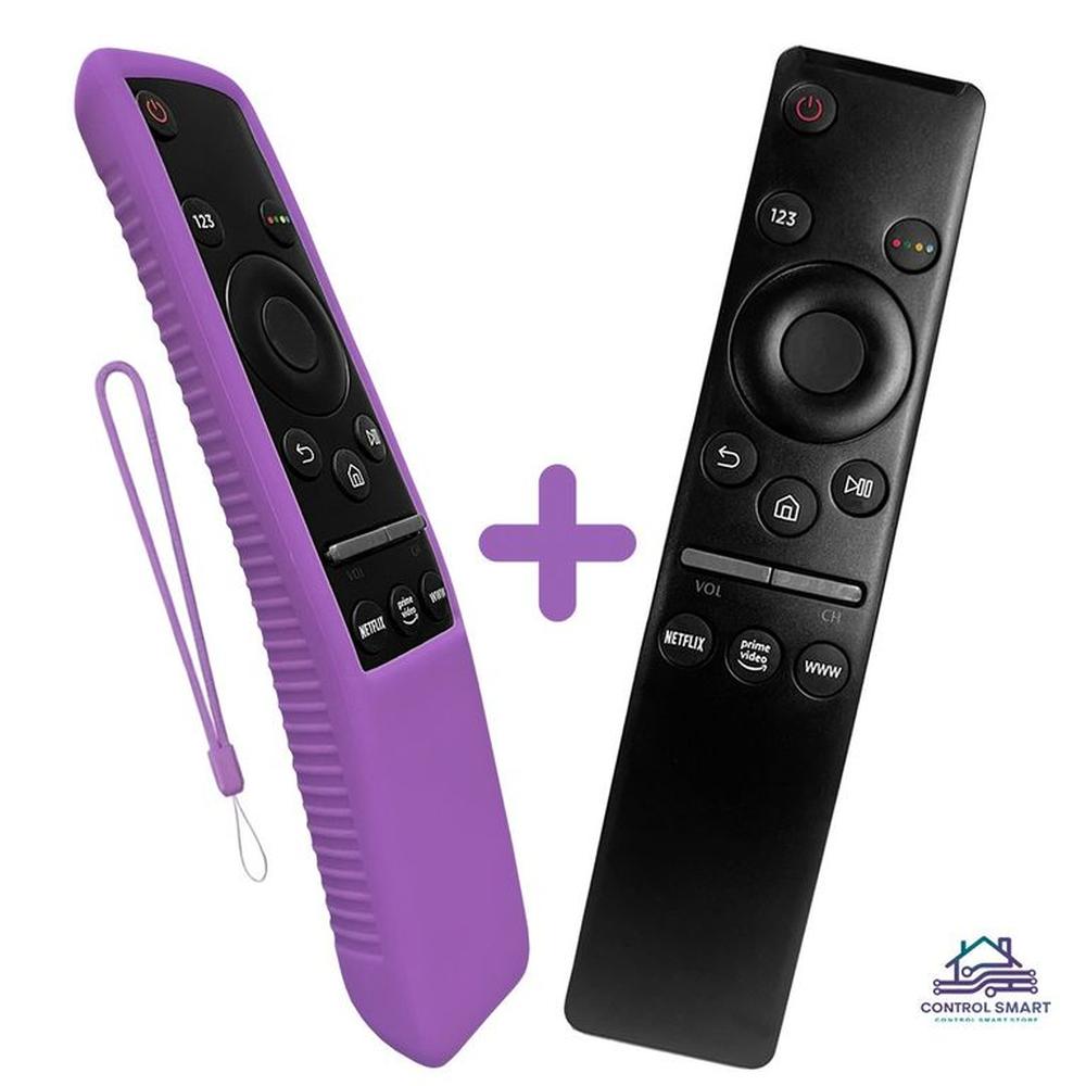 Control Remoto para Smart TV Samsung + Funda Protectora  Morada