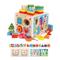 Cubo Didáctico Montessori Números y Formas Geométricas