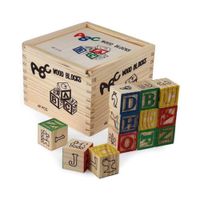 Set Didáctico Caja de 48 Cubos de Madera para Niños