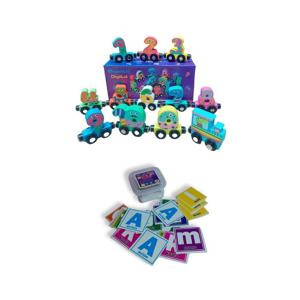 Pack Educativo Jugando con Letras Móviles & Tren Didáctico