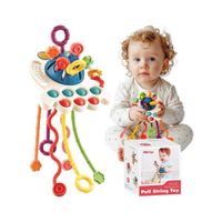 Juguete Sonajero Molar Montessori 4 en 1 para Bebé