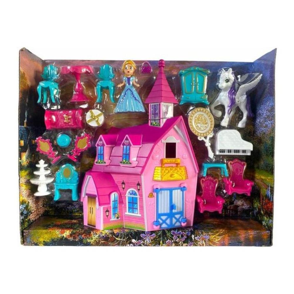 Juego Interactivo Castillo Rosa de Princesas Luces y Sonido