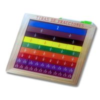 Tablero Didáctico de Fracciones de Madera para Niños