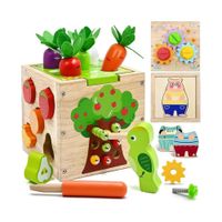 Cubo Montessori de Pájaro Carpintero 5 en 1 para Bebés