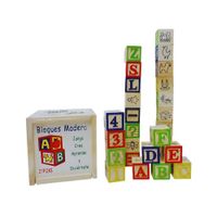 Set Didáctico Caja de 27 Cubos de Madera para Niños