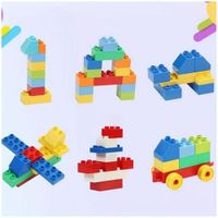 Balde Creativo Rojo con Bloques de Construcción - 100pcs
