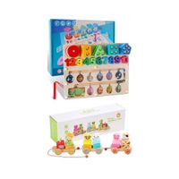 Pack Montessori Tren con Animalitos + Laberinto Magnético