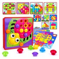 Juego Sensorial Button Idea Tablero de Encastre para Niños