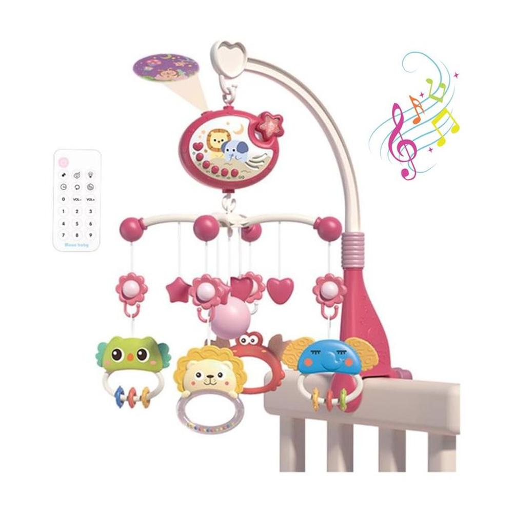 Móvil Musical Proyector Con Control Remoto para Bebé Niña